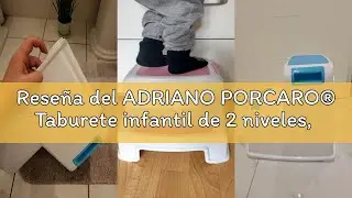 Rese&ntilde;a del ADRIANO PORCARO&reg; Taburete infantil de 2 niveles, 26 cm de alto, capacidad de carga de 80