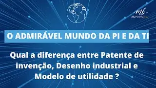 Qual a diferença entre Patente de invenção, Desenho industrial e Modelo de utilidade ?