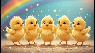 Five Little Colorful Chicks | Cute Nursery Rhyme for Kids | Learn Colors with Baby Chicks