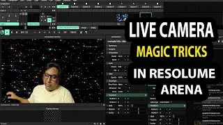 Live कैमरा Magic tricks in Resolume arena | live background remove