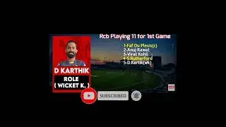 ipl 2022 rcb first match playing 11 #short #viral
