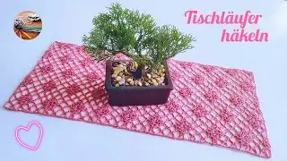 Tischläufer/Tischdeckchen häkeln 🌸 einfaches Häkelmuster 🤗