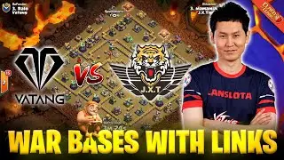 Top 11 Th14 War Bases With Links | J.X Tiger VS VATANG | SpaceStation VS PENTA | Golden Heart Cup |