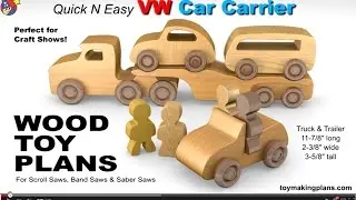Wood Toy Plans - VW Car Carrier + SVG Files for CNC