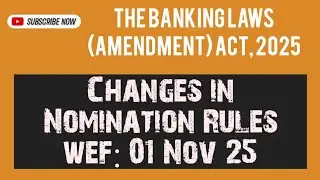 The Banking Law (Amendment), 2025 || Nomination Rules ||  Bank Promotion JAIIB ||