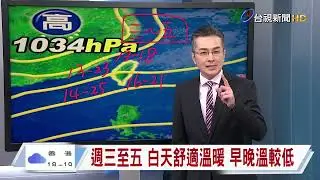 【0202台視晚間氣象】明水氣再減 宜蘭局部雨 其他多雲到晴