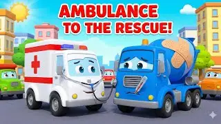 OUCH! 🤕 Blue Truck is Sick! Call the Ambulance! 🚑 | Rescue Squad Ep 3
