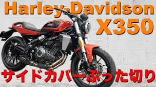 【カスタム？】ハーレーX350  サイドカバーぶった斬っていく！