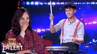 Crazy Frog - Marching Snare Drum Cover! | China's Got Talent 2019 中国达人秀