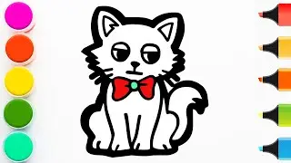 Как нарисовать милого кота | Пошаговая инструкция (просто)