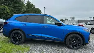 2026 Acura MDX Aspec Advanced SH AWD ( Double Apex Blue Pearl with Red interior ) #arkoforacura