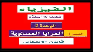 قانون الانعكاس - الوحدة ال2 - الانعكاس والمرايا - القسم الاول صف عاشر م