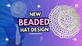 How I made a Beaded Hat 👒|| Hat design for ladies || white hat #processvideo