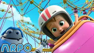 Daniel&rsquo;s Backyard Roller Coaster Ride! 🎢 | ARPO the Robot | Moonbug Kids Cartoon Adventure