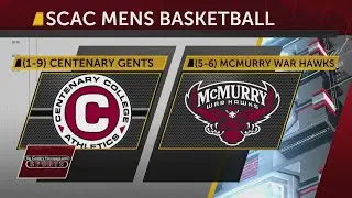 DESPITE DOMINATING THE GLASS, WAR HAWKS MENS BASKETBALL FALL TO CENTENARY COLLEGE