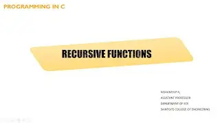 Recursive Functions in C 