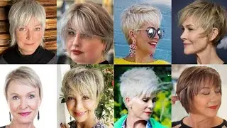 Elegant Natural Older Women Over 50 & 60 The Most Faminine Short Hairstyles of this Year #pixie
