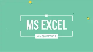 1 Why MS Excel Is Important To Learn