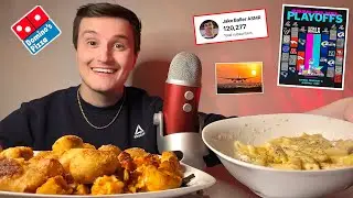 ASMR | Wings & Pasta Mukbang 🍗🍝 (+ Whisper Ramble on Anything & EVERYTHING)