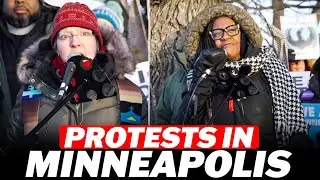 Minnesota state representatives protest outside Bishop Henry Whipple Federal Building, Minneapolis