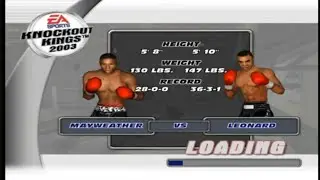 MAYWEATNER VS LEONARD Knockout Kings 2003 Nintendo GameCube