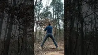 Tree-Assisted Birdie Straddle Putt after a Forehand Downhill Flex Shot