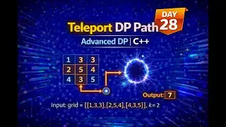 LeetCode Daily Day 28 | Minimum Cost Path with Teleportations | Advanced DP Explained (C++)
