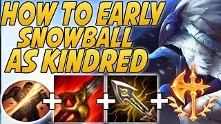 HOW TO SNOWBALL EARLY FOR EASY WINS AS KINDRED! -  9.8 Kindred jungle  - League of Legends