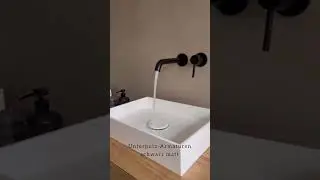 Badezimmer Inspiration Waschbecken Mineralguss Unterschrank vom Schreiner Massivholz Badezimmer