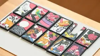 花札キャンドル作り。diy craft hanafuda candle