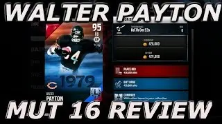 Walter Payton 95 legend Madden 16 season review - mut h2h gameplay