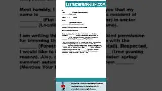 Letter Requesting Permission to Trim Trees