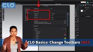 Basic CLO 3D beginners: Version 2025 How to Change CLO Toolbars Quick and Easy