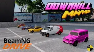 Crashing Downhill On The Crash Falls Map [ BeamNG.Drive Dummy  ]