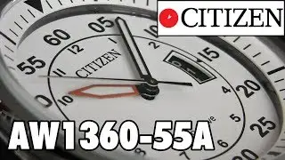 CITIZEN ECO DRIVE Aviator AW1360 55A Column Date Solar Powered