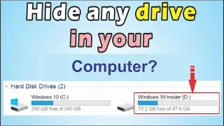 How to hide any drive in your computer? | Hide computer drive from others |#Elite #Learning #Academy