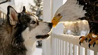 From Backyard to Sky: An Unlikely Friendship 🐕🦅#EagleAndDog