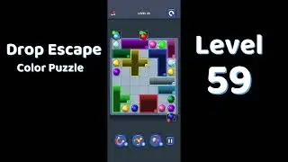 Drop Escape Level 59 Walkthrough 🟡🧩 | Color Puzzle Game Guide | Go Answer