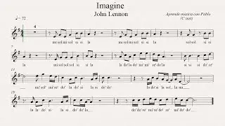 IMAGINE: (flauta, viol&iacute;n, oboe...) (partitura con playback)