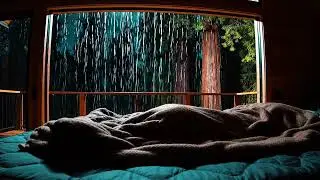 🌲 8 Hours Forest Rain Through Window | Deep Sleep & Relaxation (4K Ad-Free)