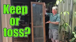 Can I Part with This? Antique Cabinet Dilemma! Storage Shed Clean-out Part 154