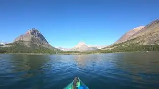 [4K] Kayaking Swiftcurrent Lake, Glacier National Park, Montana