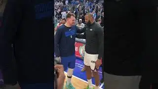 Luka & LeBron Share A Moment #NBAXmas | #Shorts