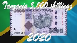 A beautiful rhino on a new sig/security thread Tanzania  5,000- shilling note 2020