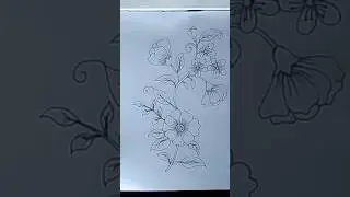 How to draw a flower art #flowerdrawing #short