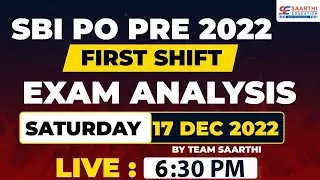 SBI PO PRE 2022 First Shift Exam Analysis