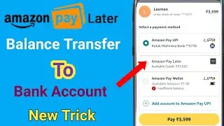 Amazon Pay Later to Bank Account Transfer | 101% Working Tricks | Zero Fee 2024 | How to use Amazon