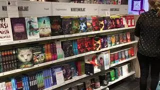 Finnish National Opera's chorus singers perform in a new bookstore