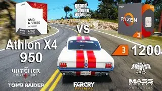 Athlon X4 950 vs Ryzen 3 1200 Test in 7 Games