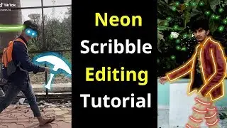 How to Create Neon Glow Scribble Effect | Tiktok Neon Glowing Animation Effect Tutorial